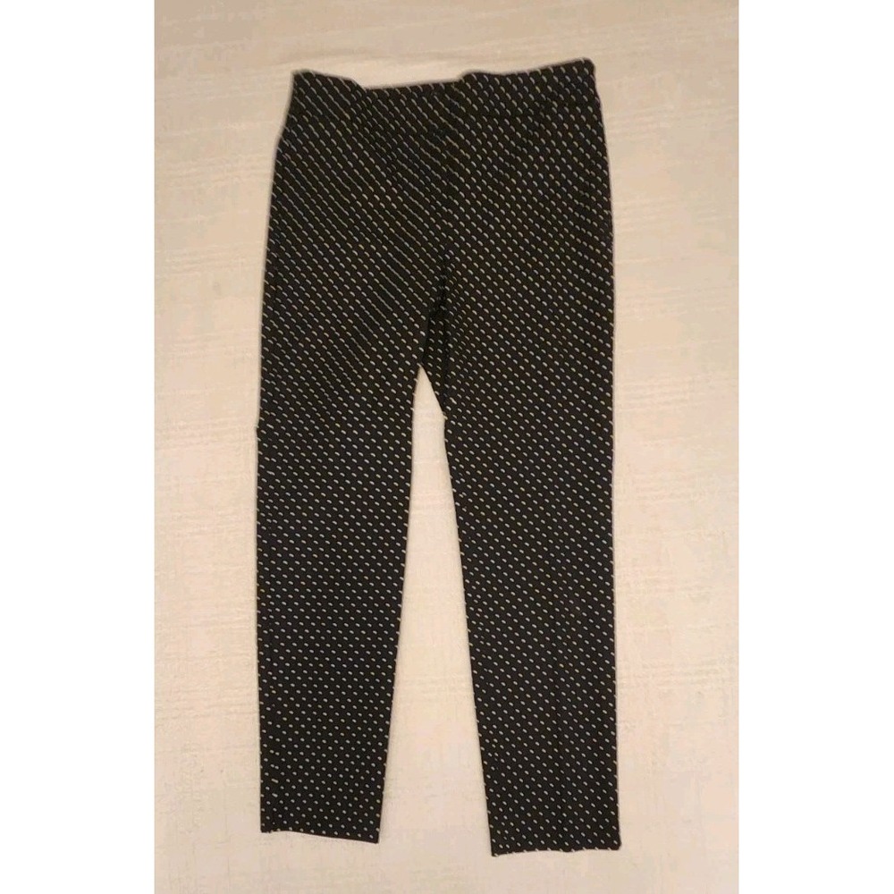 NEW Talbots Chatham Ankle Pants Black & White Polka dot Size 8 Slim Fit At Waist